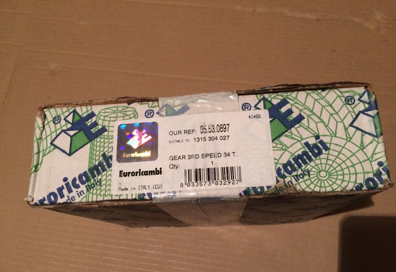 ШЕСТЕРНЯ ТРЕТЬЕЙ ПЕРЕДАЧИ ВТОРИЧНОГО ВАЛА (ER) 9553 0897